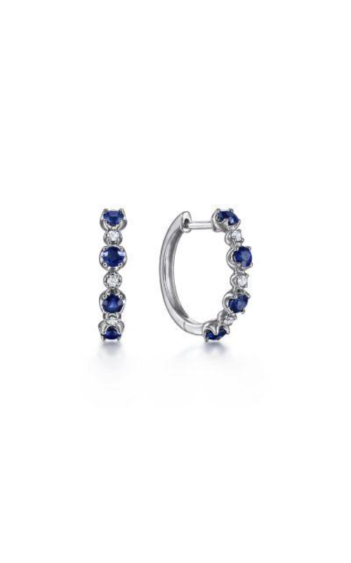 Gabriel & Co. Sapphire Huggie Earrings